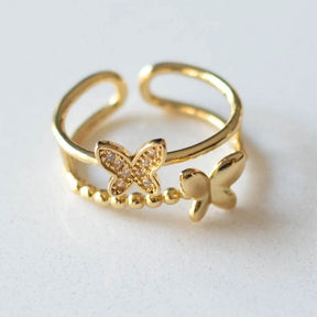 Golden Butterfly Ring