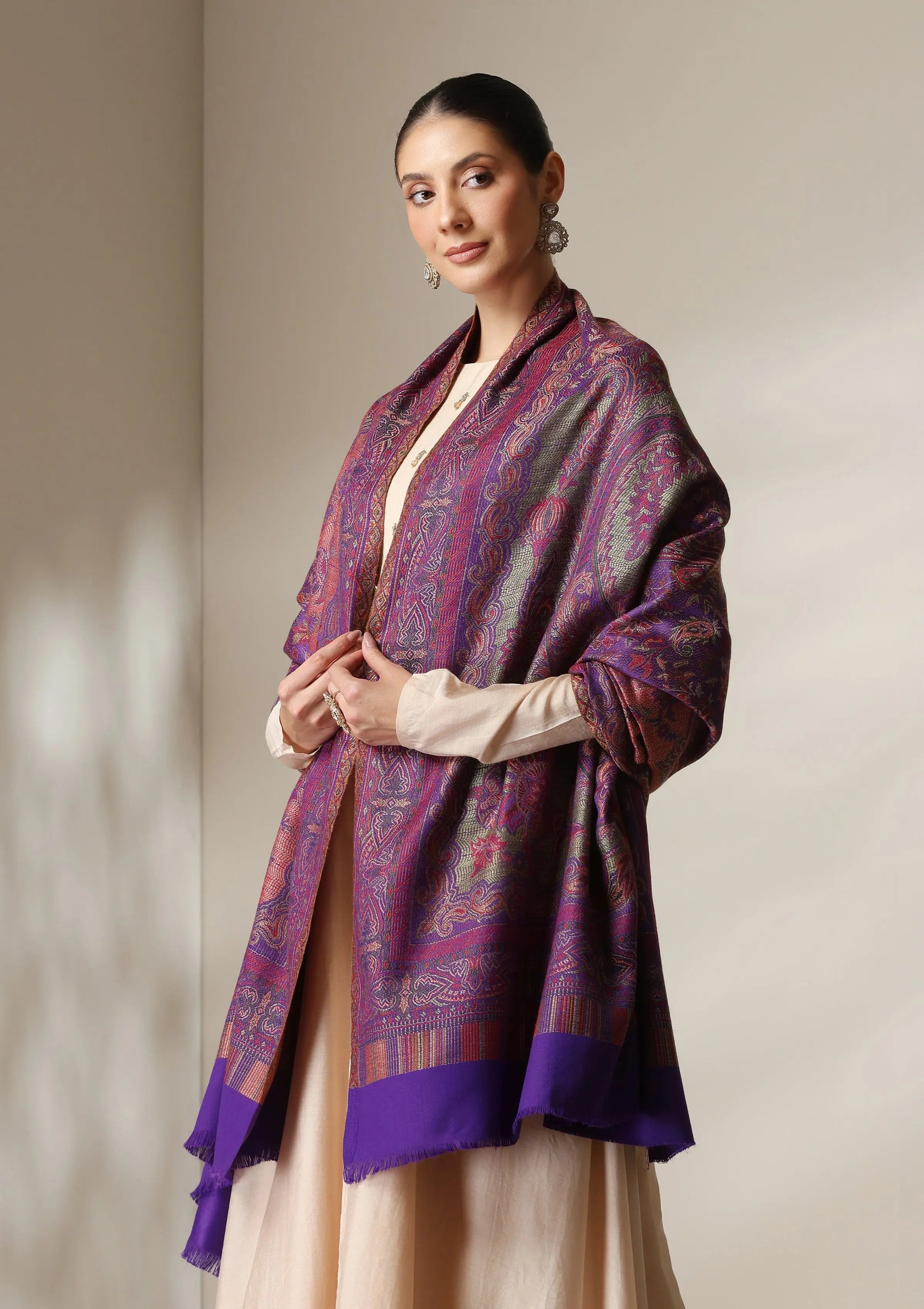 Dusala Mystic Orchid woven Shawl
