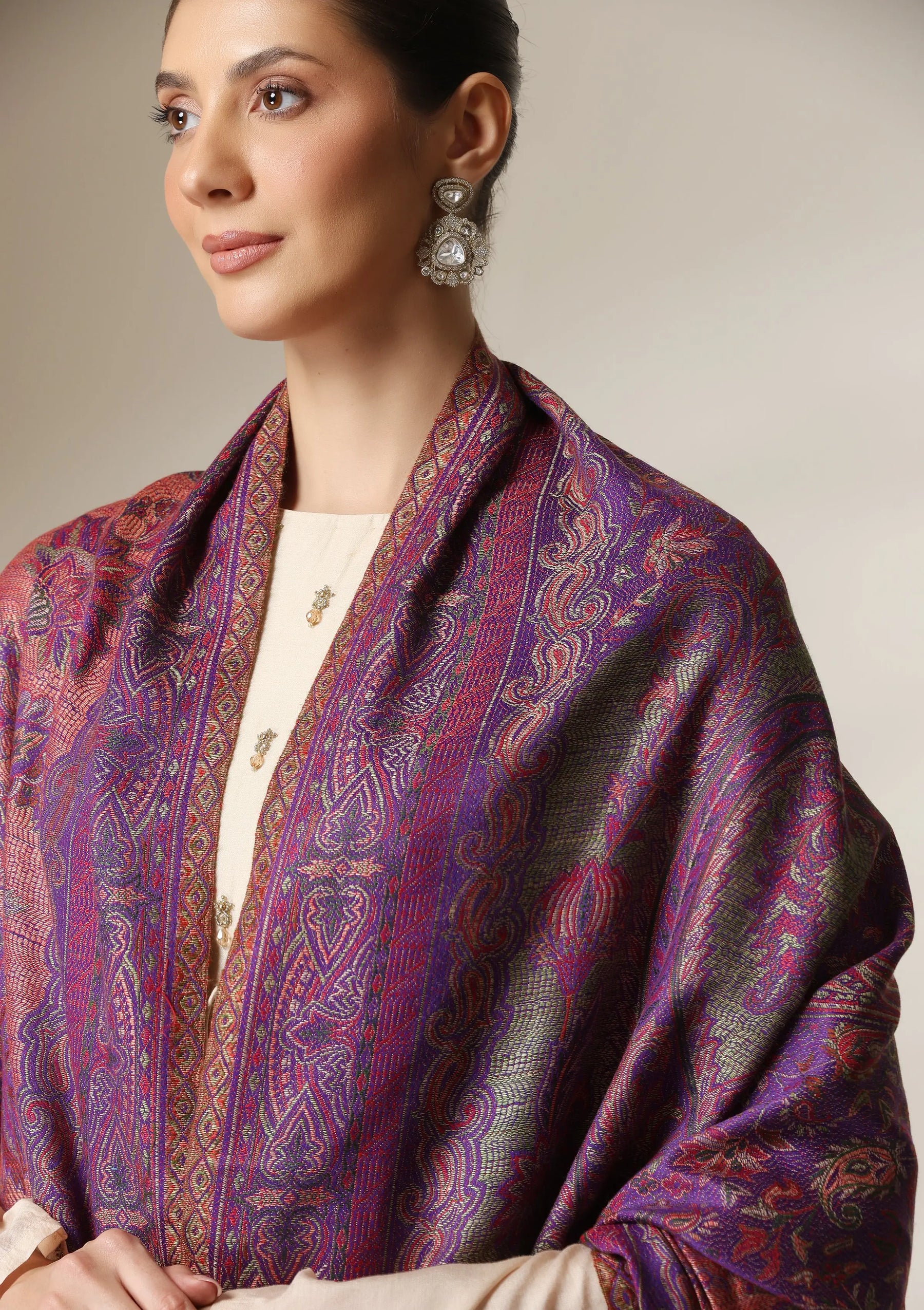 Dusala Mystic Orchid woven Shawl