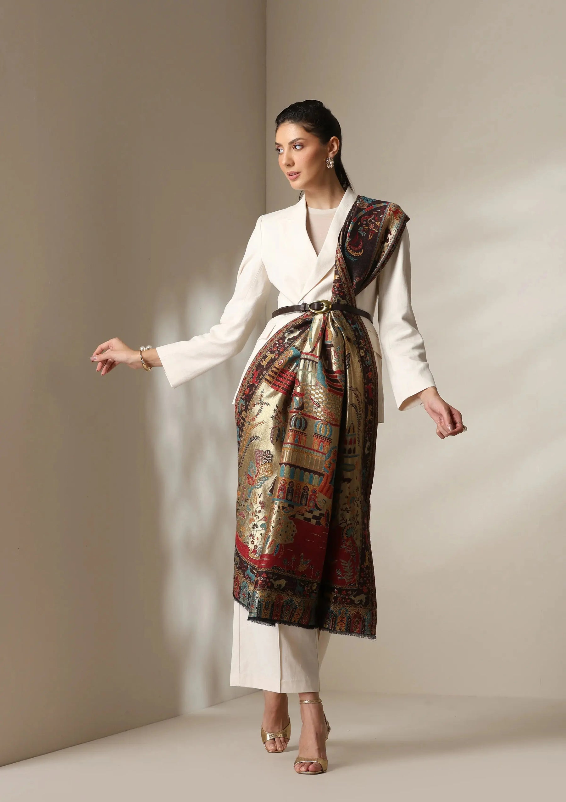 Dusala Heritage Symphony reversible Shawl