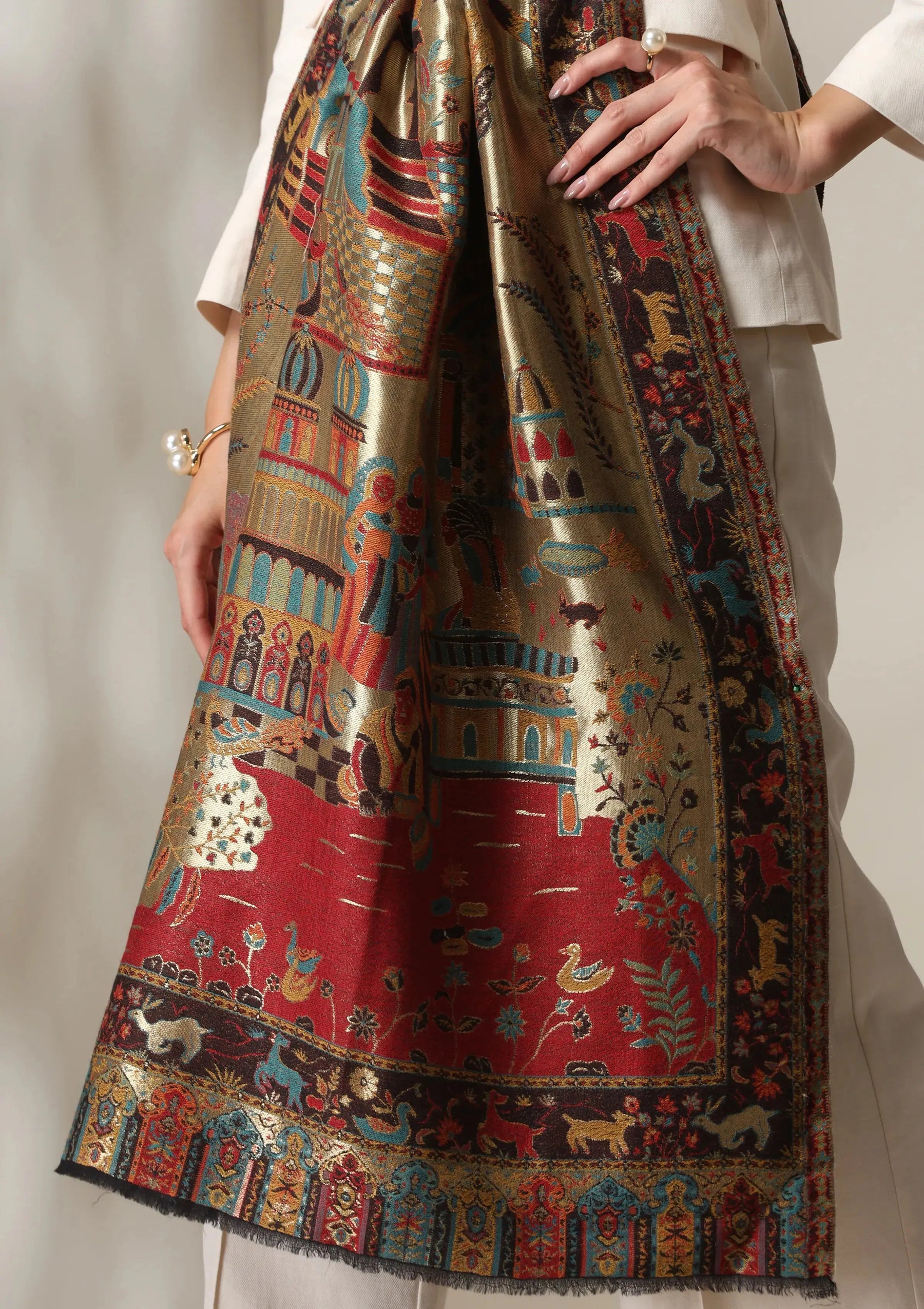 Dusala Heritage Symphony reversible Shawl