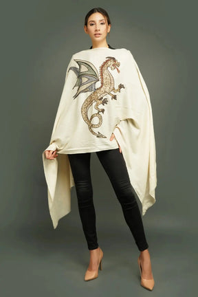 Dragon cashmere stole