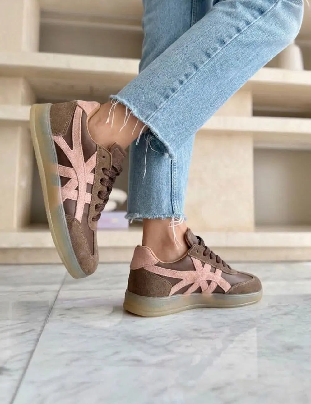 Demi Choco Pink Suede