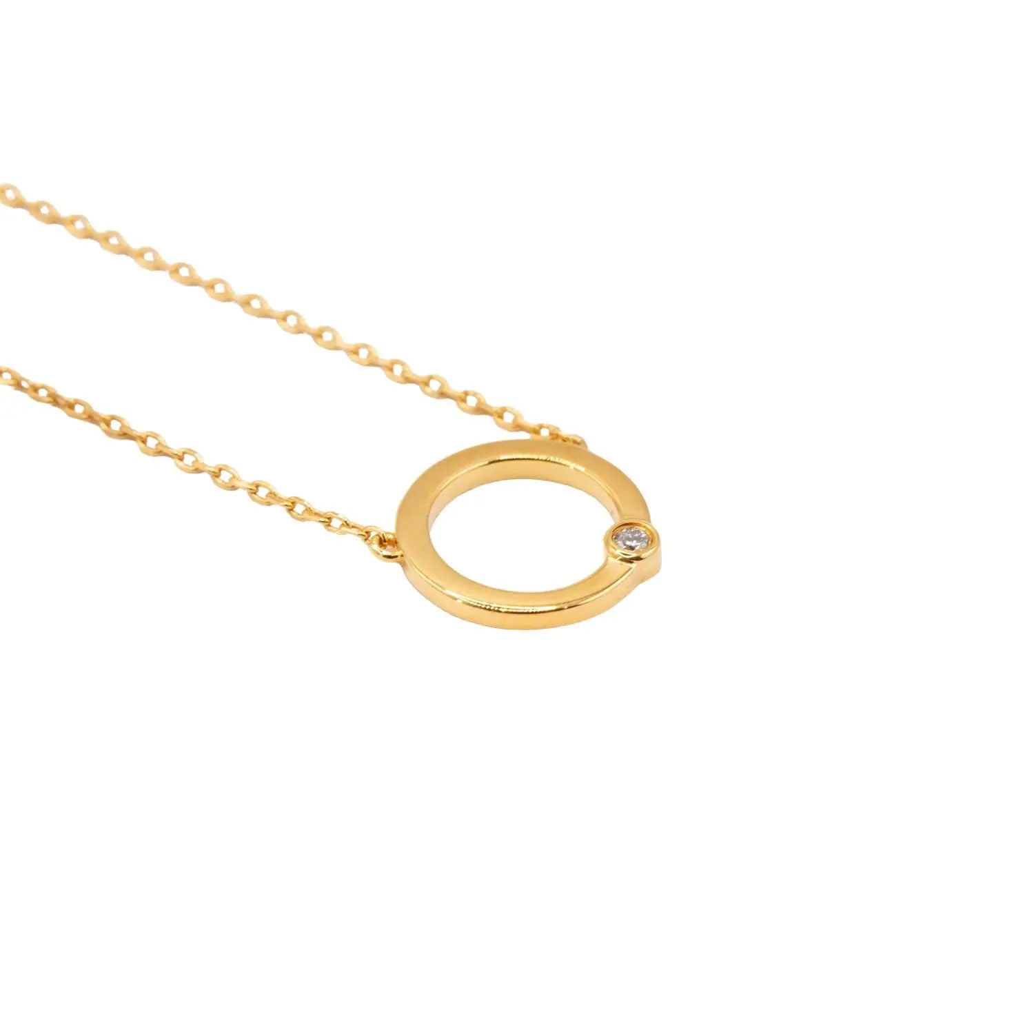 Diamond Circle Necklace
