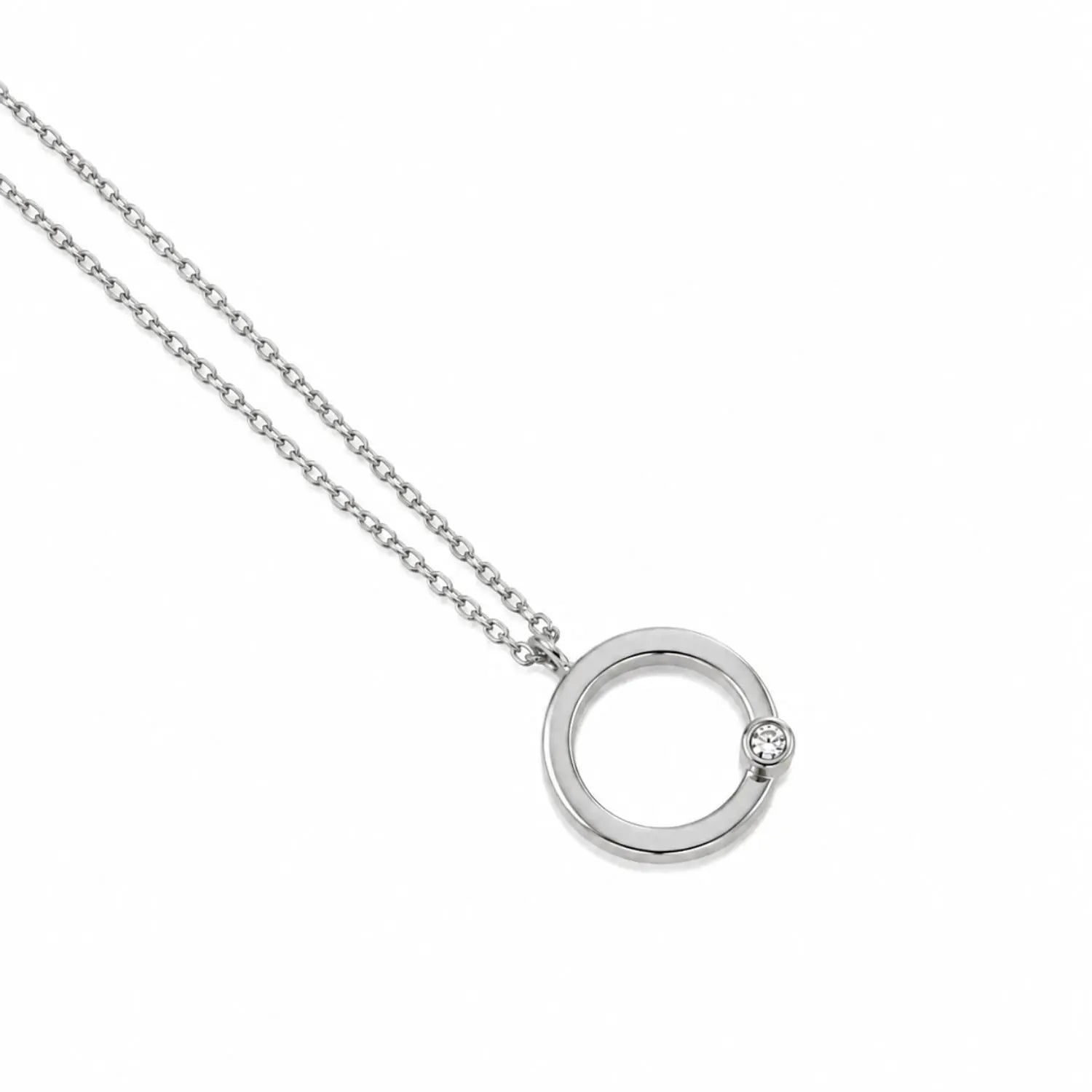 Diamond Circle Necklace Pendant