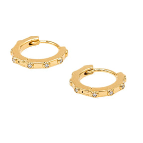 Diamond Huggie Hoops