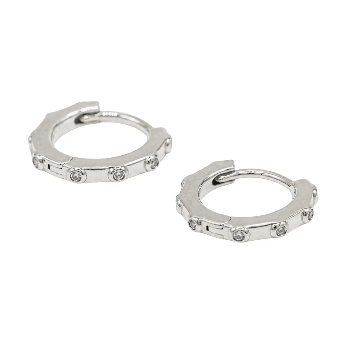Diamond Huggie Hoops