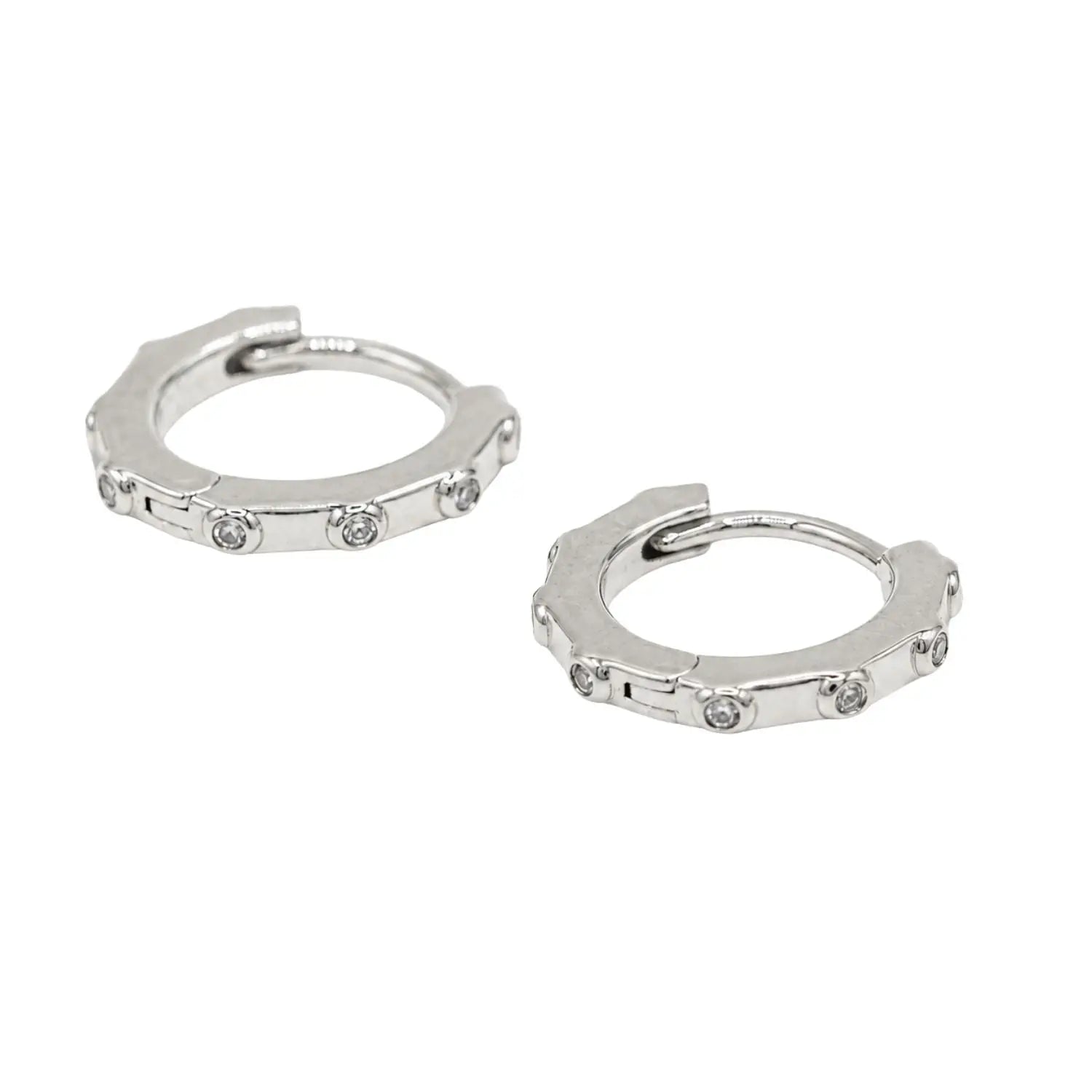 Diamond Huggie Hoops
