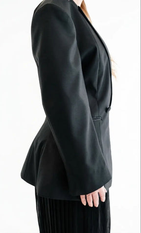 Tailored Double-Breasted Wool Blazer