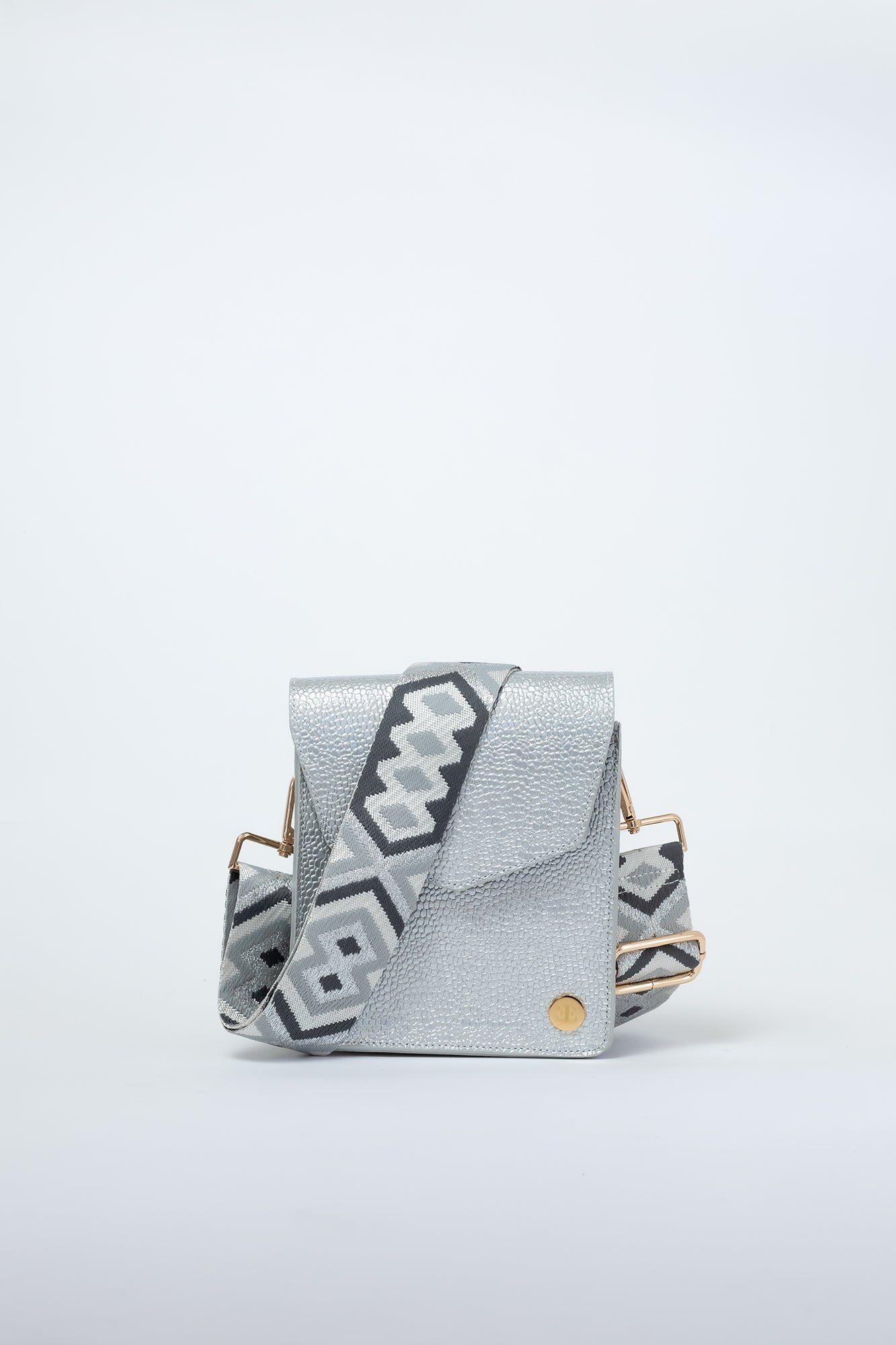 Patty Metallic Leather Crossbody Bag
