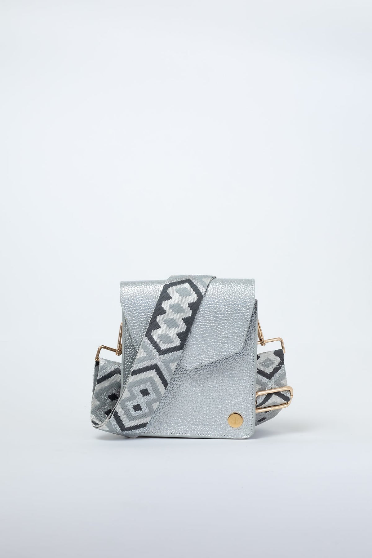 Patty Metallic Leather Crossbody Bag