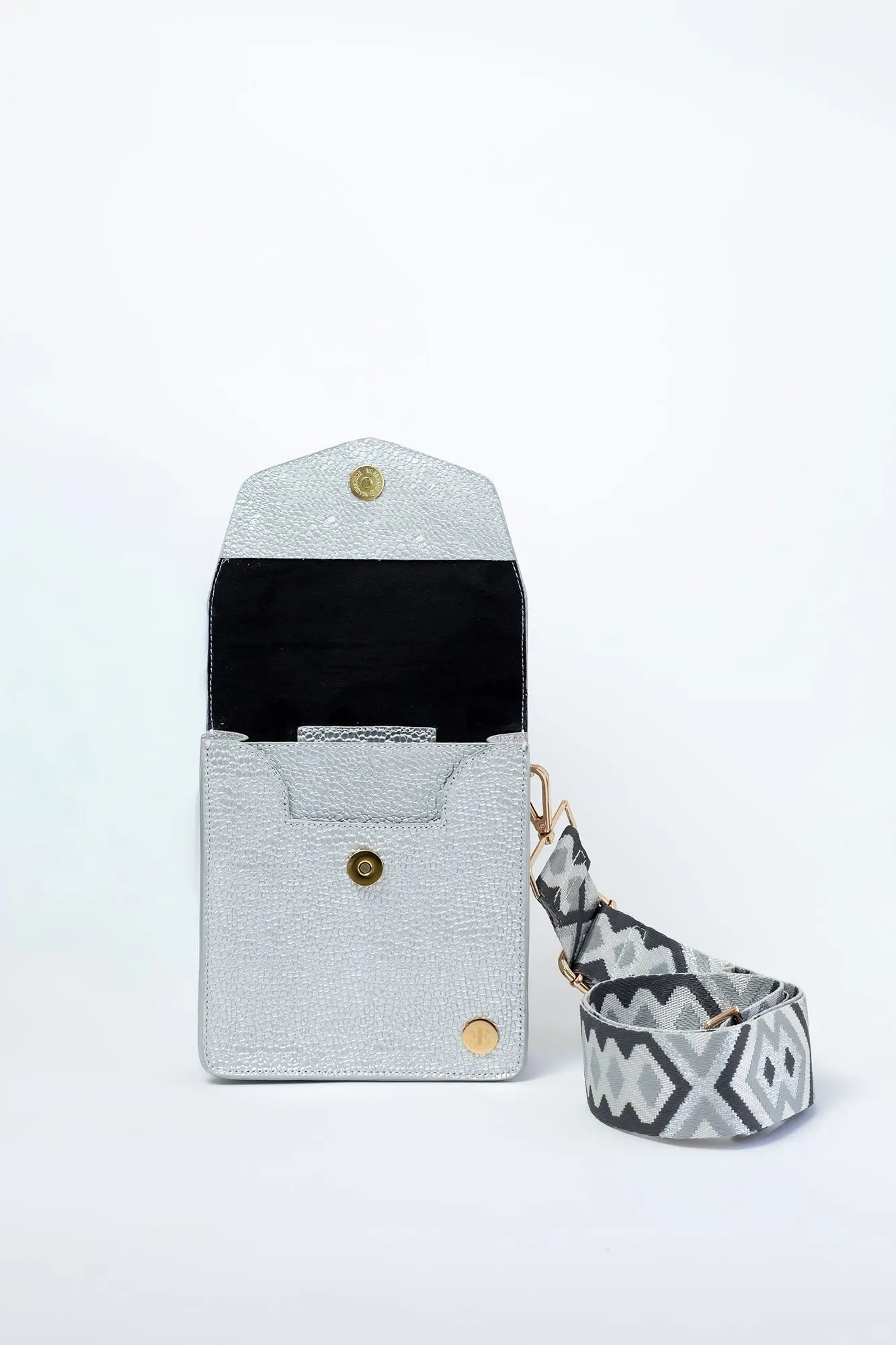 Patty Metallic Leather Crossbody Bag