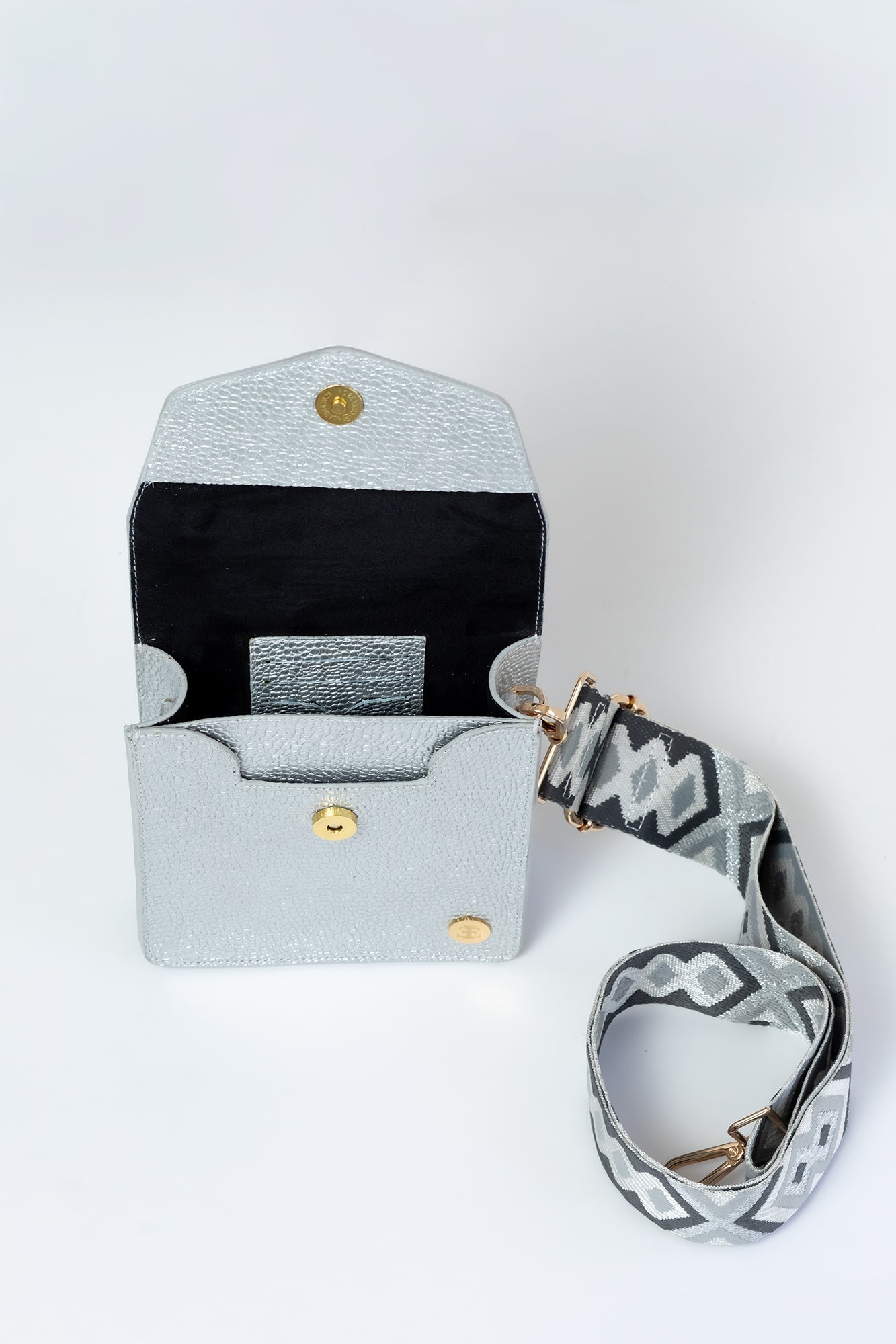 Patty Metallic Leather Crossbody Bag