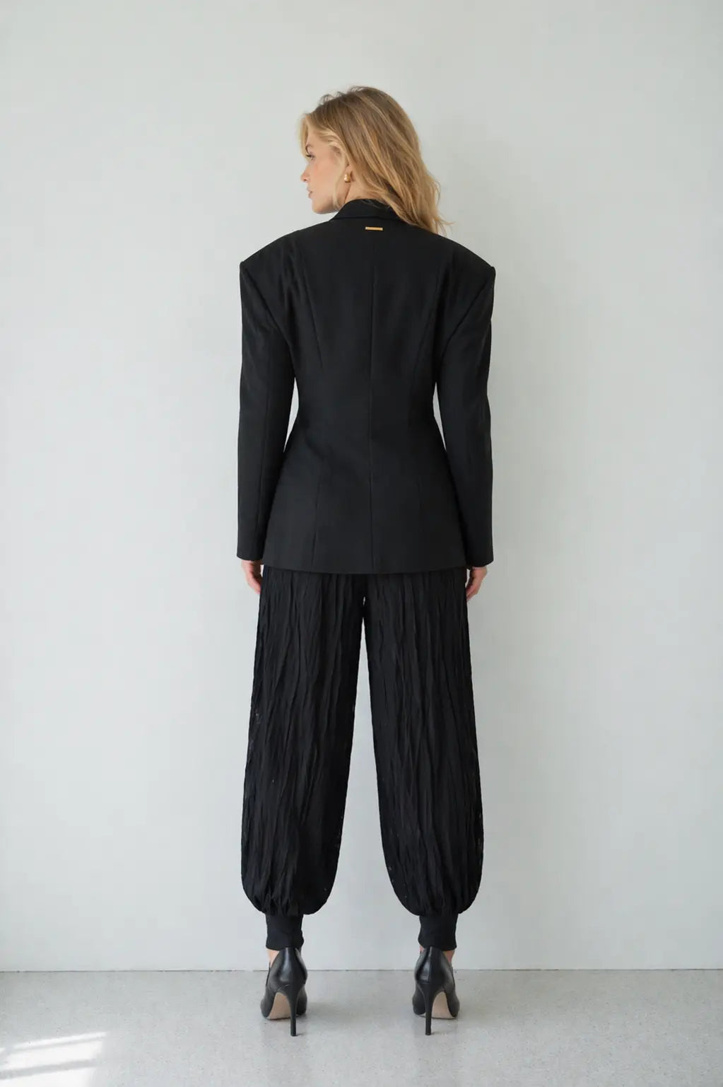 Tailored Double-Breasted Wool Blazer