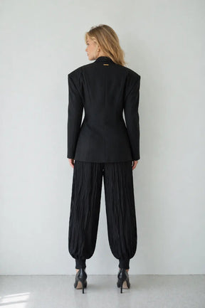 Tailored Double-Breasted Wool Blazer