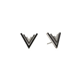 Valor Silver Onyx Stud Earrings