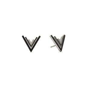 Valor Silver Onyx Stud Earrings