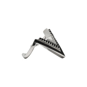 Valor Iconic V Onyx Silver Ring