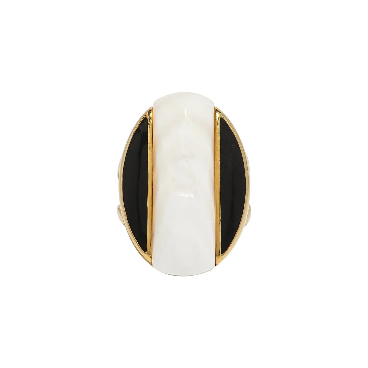Saraswati Mother of Pearl Boundaries Ring