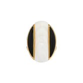 Saraswati Mother of Pearl Boundaries Ring