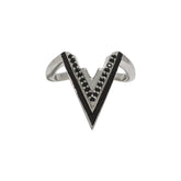 Valor V-Onyx Silver Ring