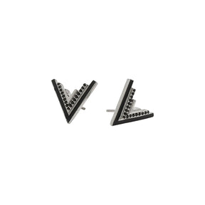 Valor Silver Onyx Stud Earrings