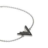 Valor Silver V Onyx Bracelet