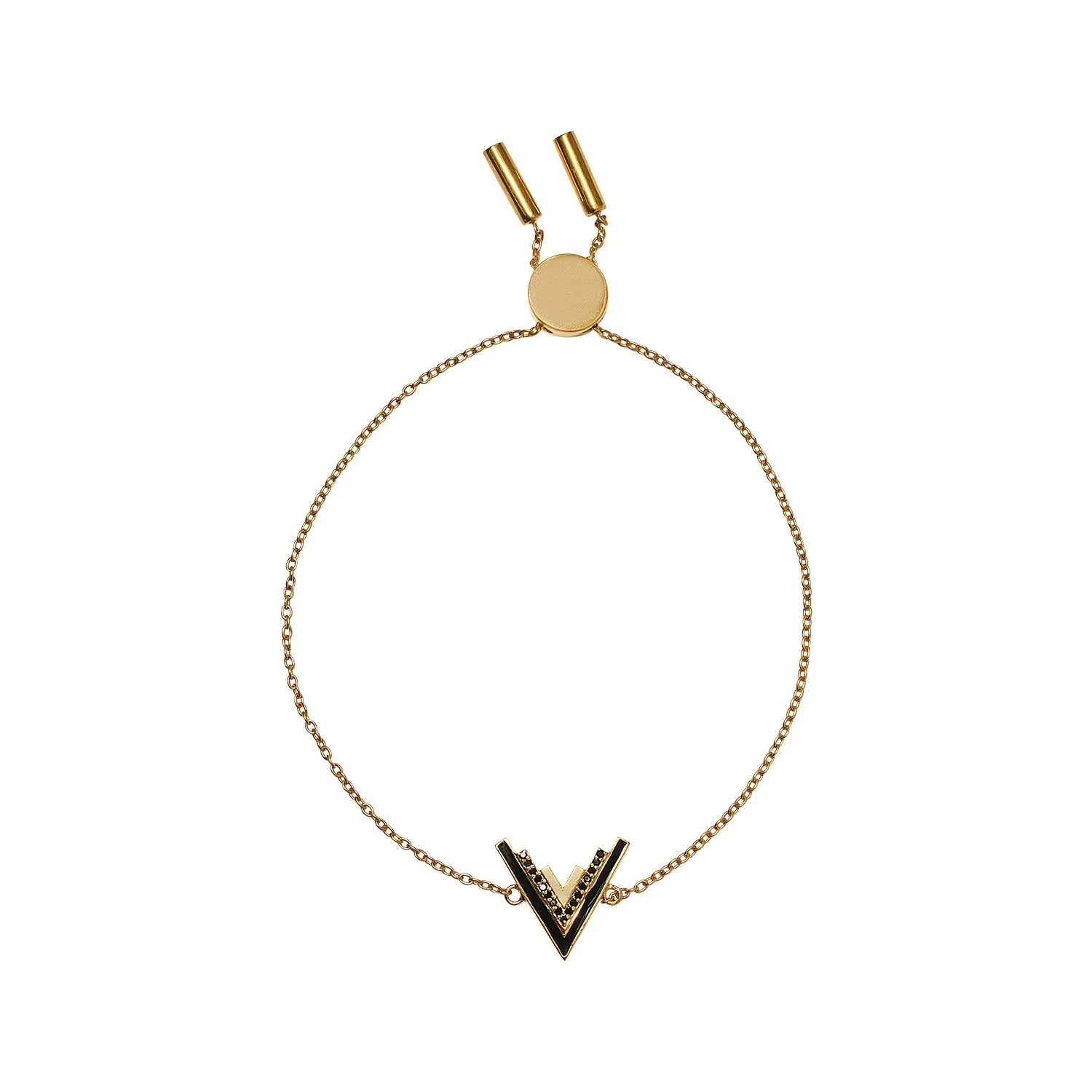 Valor Victorious Onyx Gold Bracelet