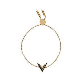 Valor Victorious Onyx Gold Bracelet