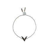 Valor V Onyx Silver Bracelet