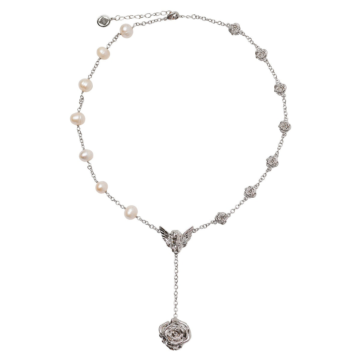 Devotion Pearl Rose Necklace