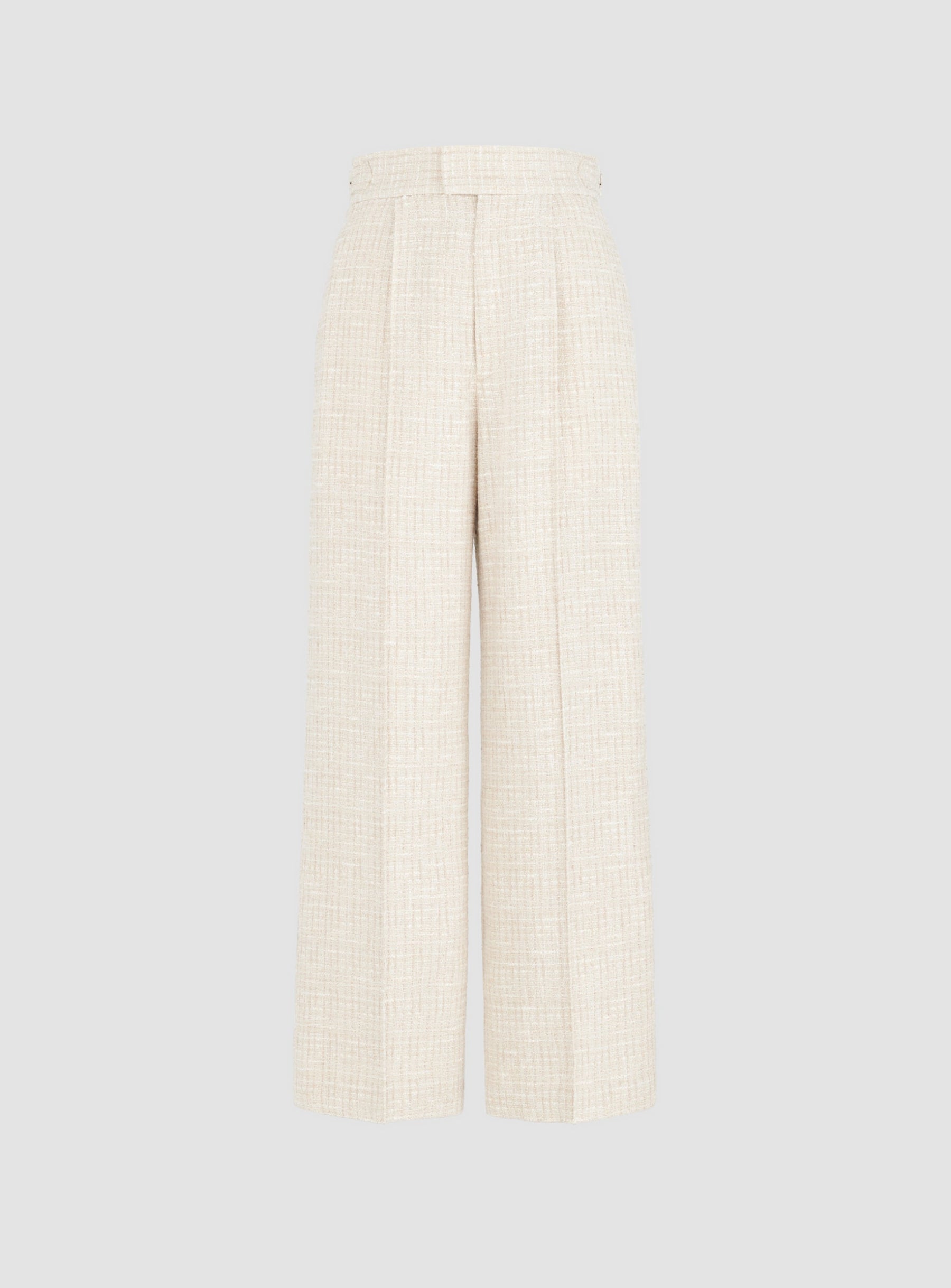 Fancy Tweed High-Waist Tailored Pants