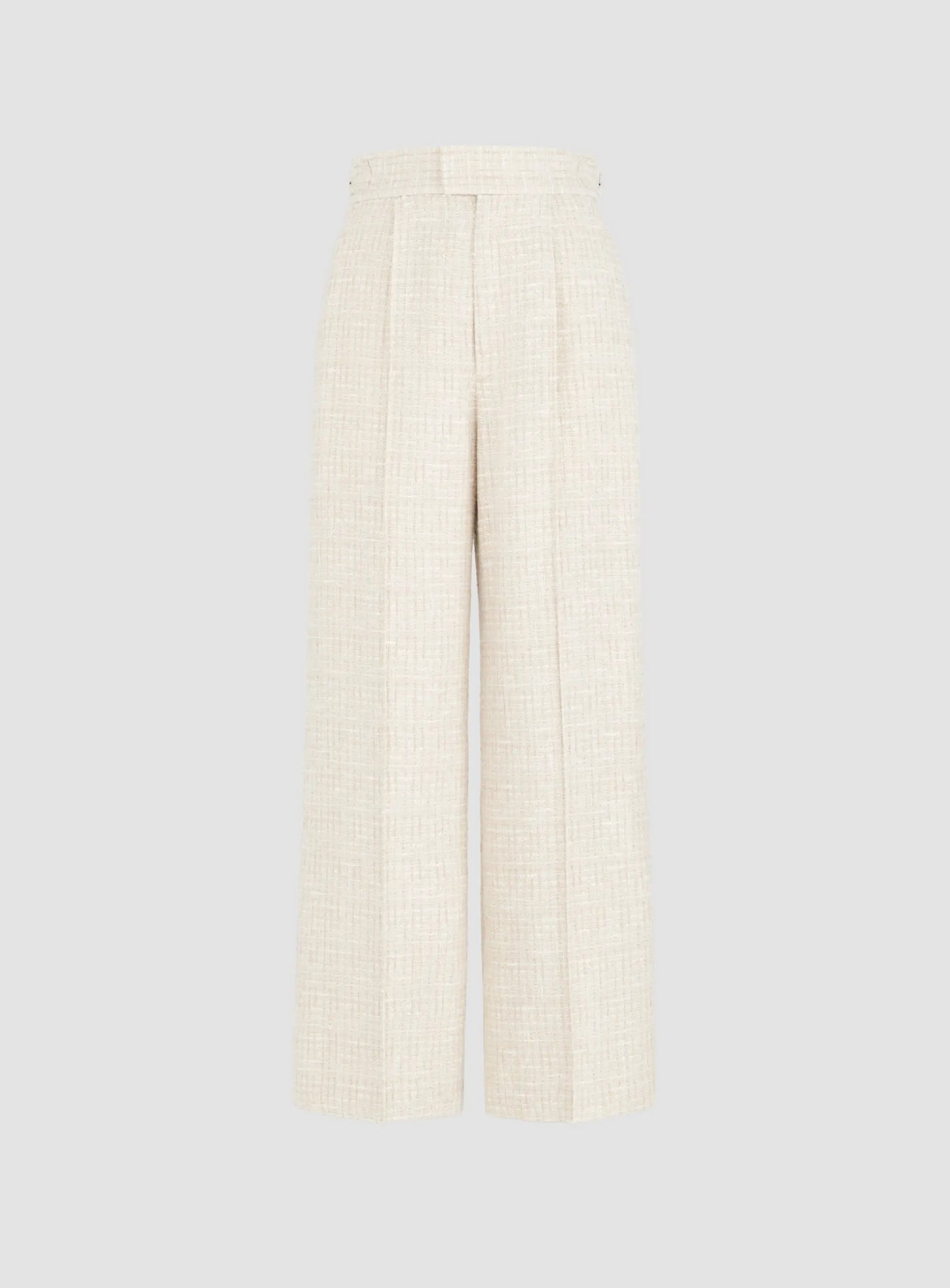Fancy Tweed High-Waist Tailored Pants
