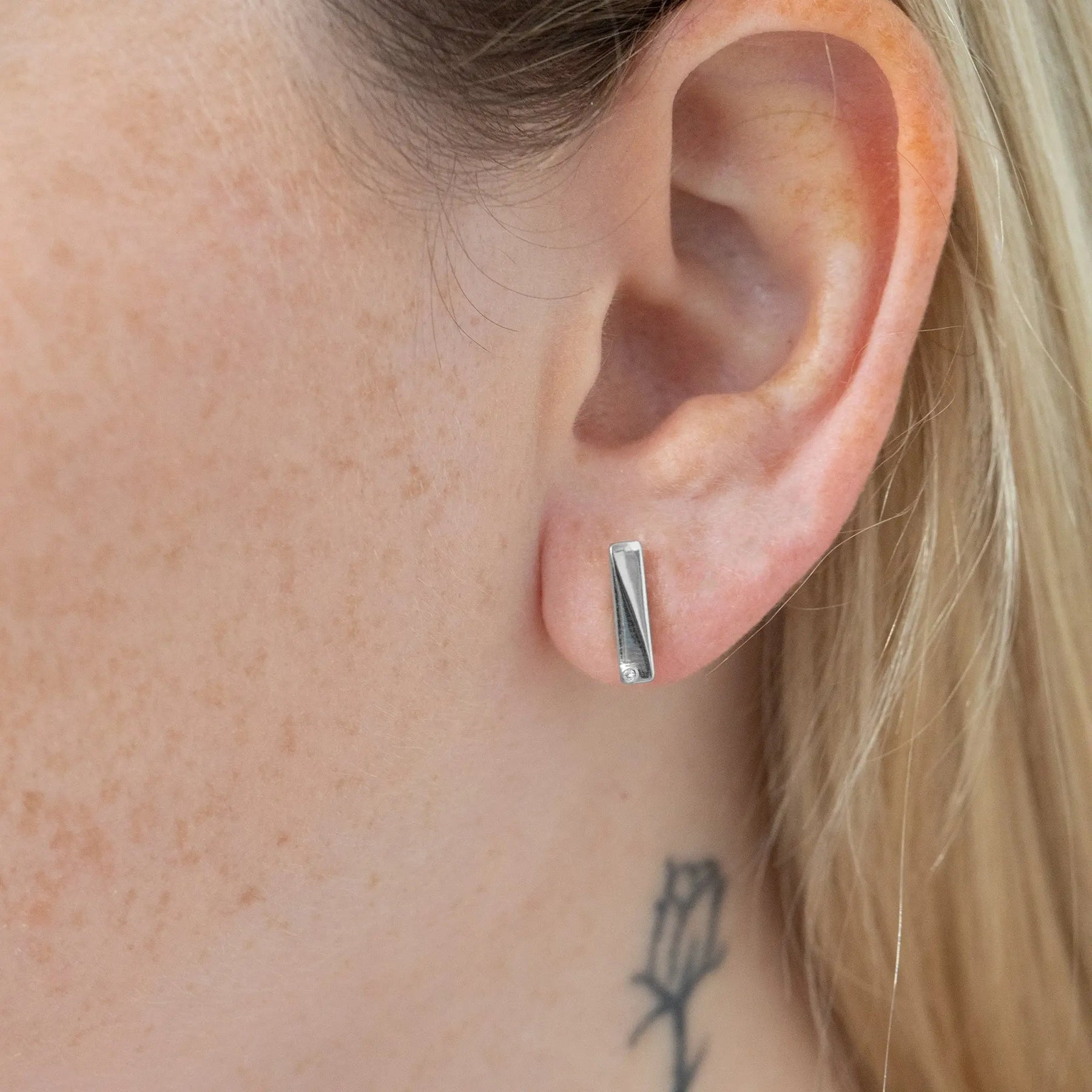 Flex Diamond Stud Earrings