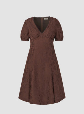 Floral Jacquard Midi Dress