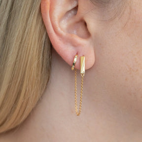 Diamond Huggie Hoops