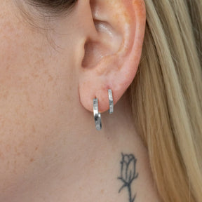 Diamond Huggie Hoops