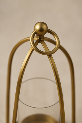 Arc Brass Hurricane Holder