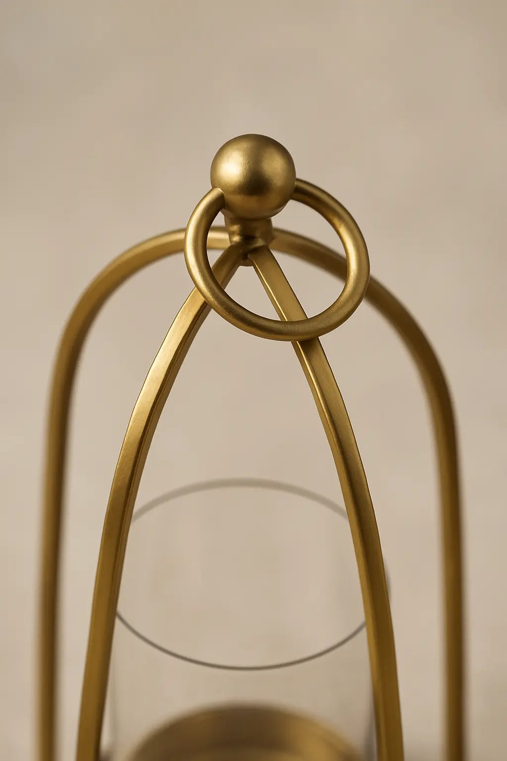 Arc Hurricane Candle Holder — Antique Brass Finish