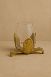 Flora Glow Votive Candle Holder — Gold Finish