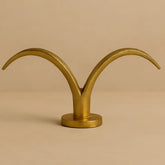 Arc Wing Taper Candle Holder — Gold Finish