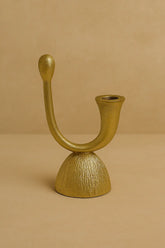 Loop Taper Candle Holder — Gold Finish