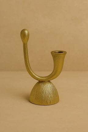 Loop Taper Candle Holder — Gold Finish