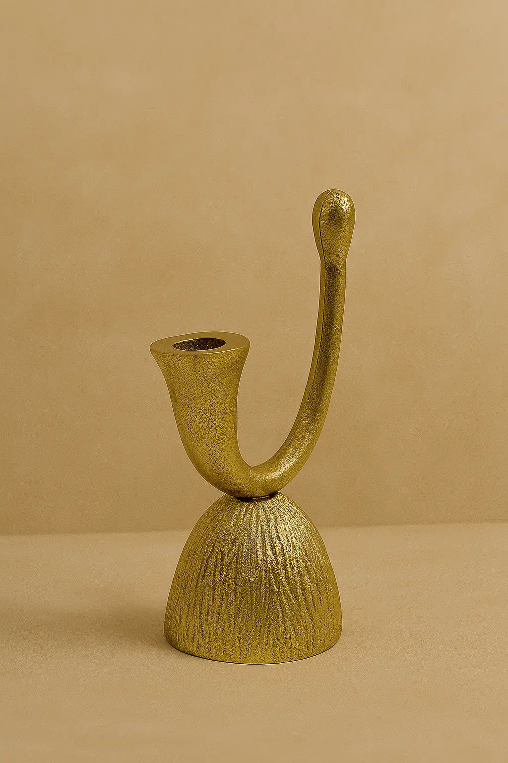 Loop Taper Candle Holder — Gold Finish