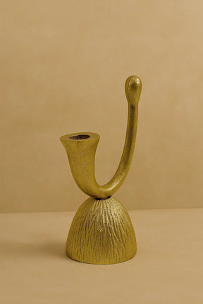 Loop Taper Candle Holder — Gold Finish