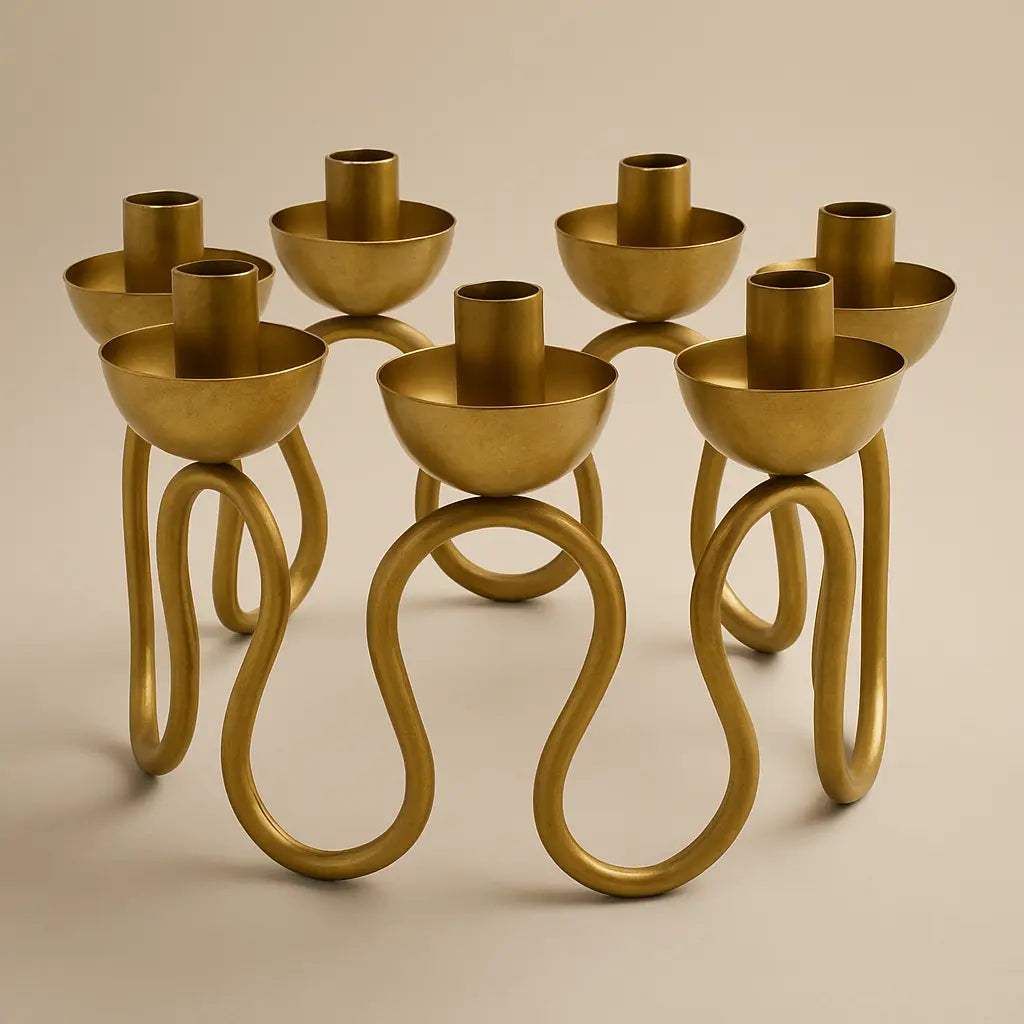 Vine 7-Arm Candelabra — Gold Finish