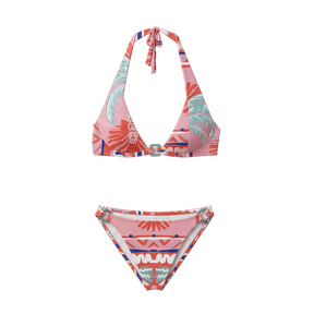 Halter Bikini Pink Palm Classic Brief