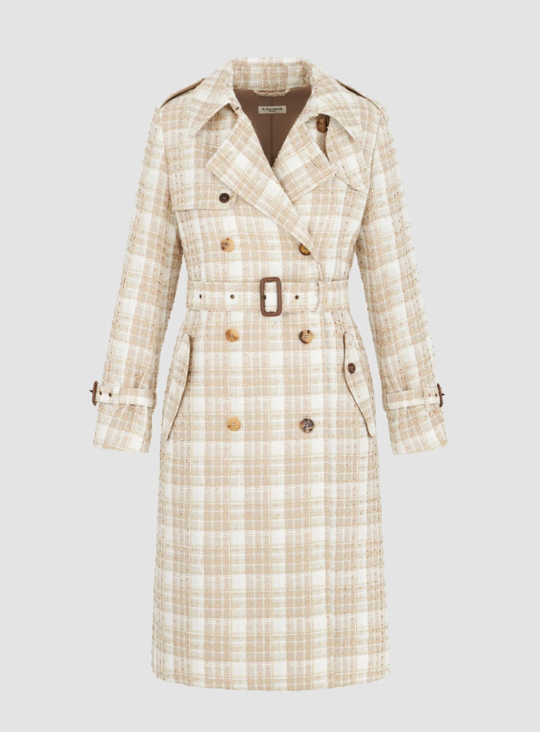 Heritage Plaid Tweed Trench