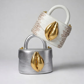 Metallic Silver Viera Cowrie Shell