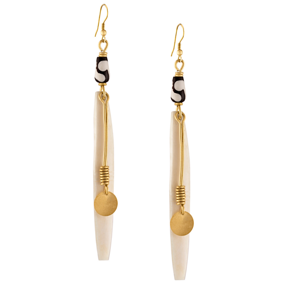 Imani Earrings – Minimalist Statement Earrings, Lightweight Handcrafted Brass Design